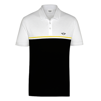 Camiseta Polo Blanca Con Negro MINI Para Caballero