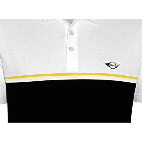 Camiseta Polo Blanca Con Negro MINI Para Caballero